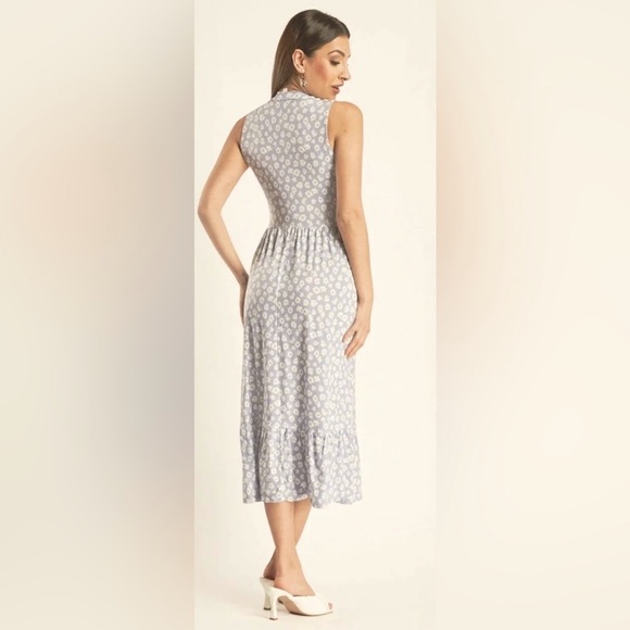 Miss Selfridge Daisy Print Midi Tiered Dress - Picture 4 of 8